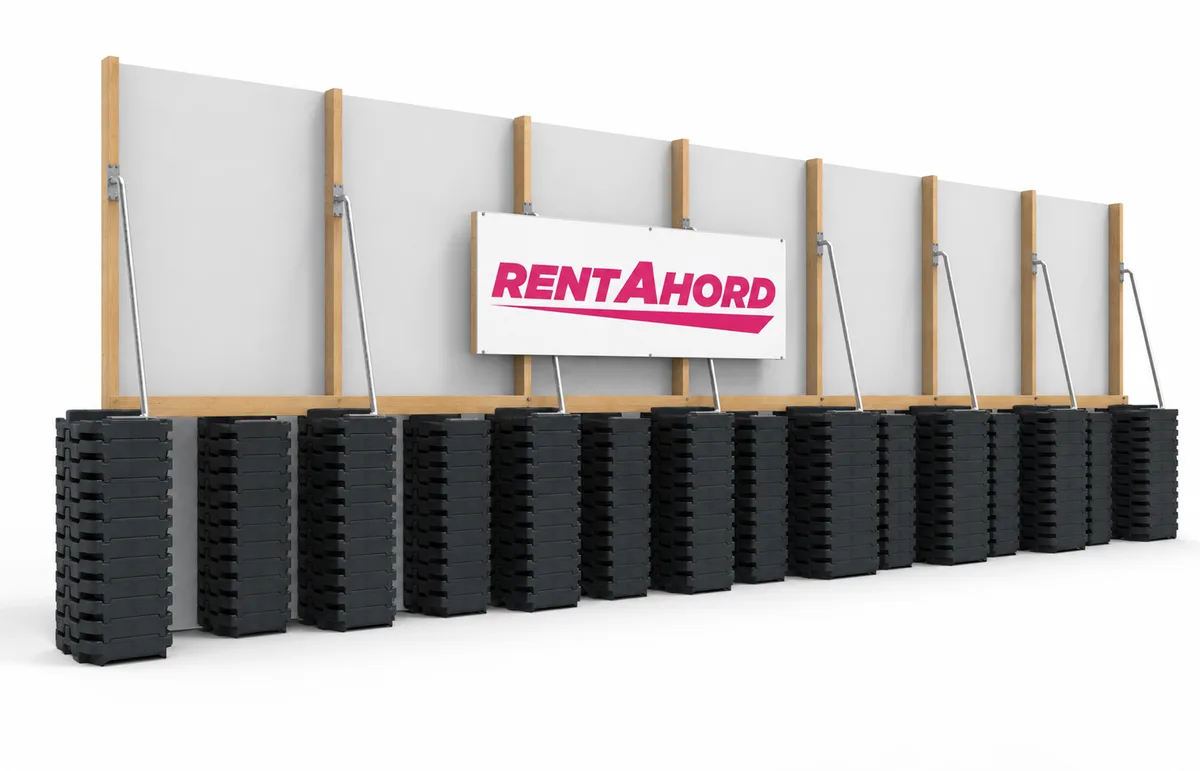 RentAHord counterweight no-dig hoarding CGI render